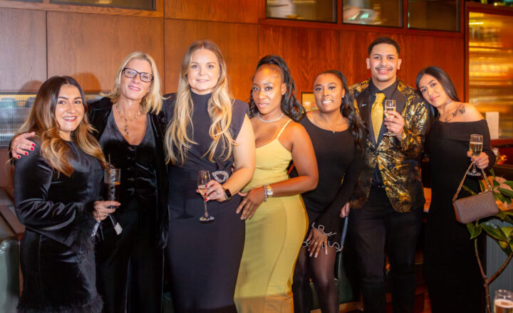 Team photo at Christmas party